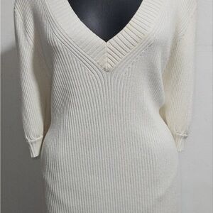 Worthington Cream V-Neck Sweater